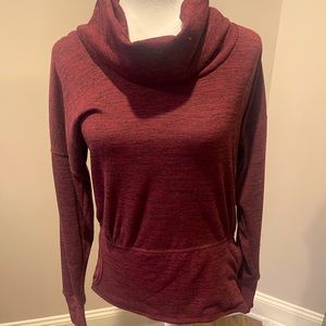 Athleta Cowl Neck Sweatshirt with Pockets and Thumb Holes, Ladies Small